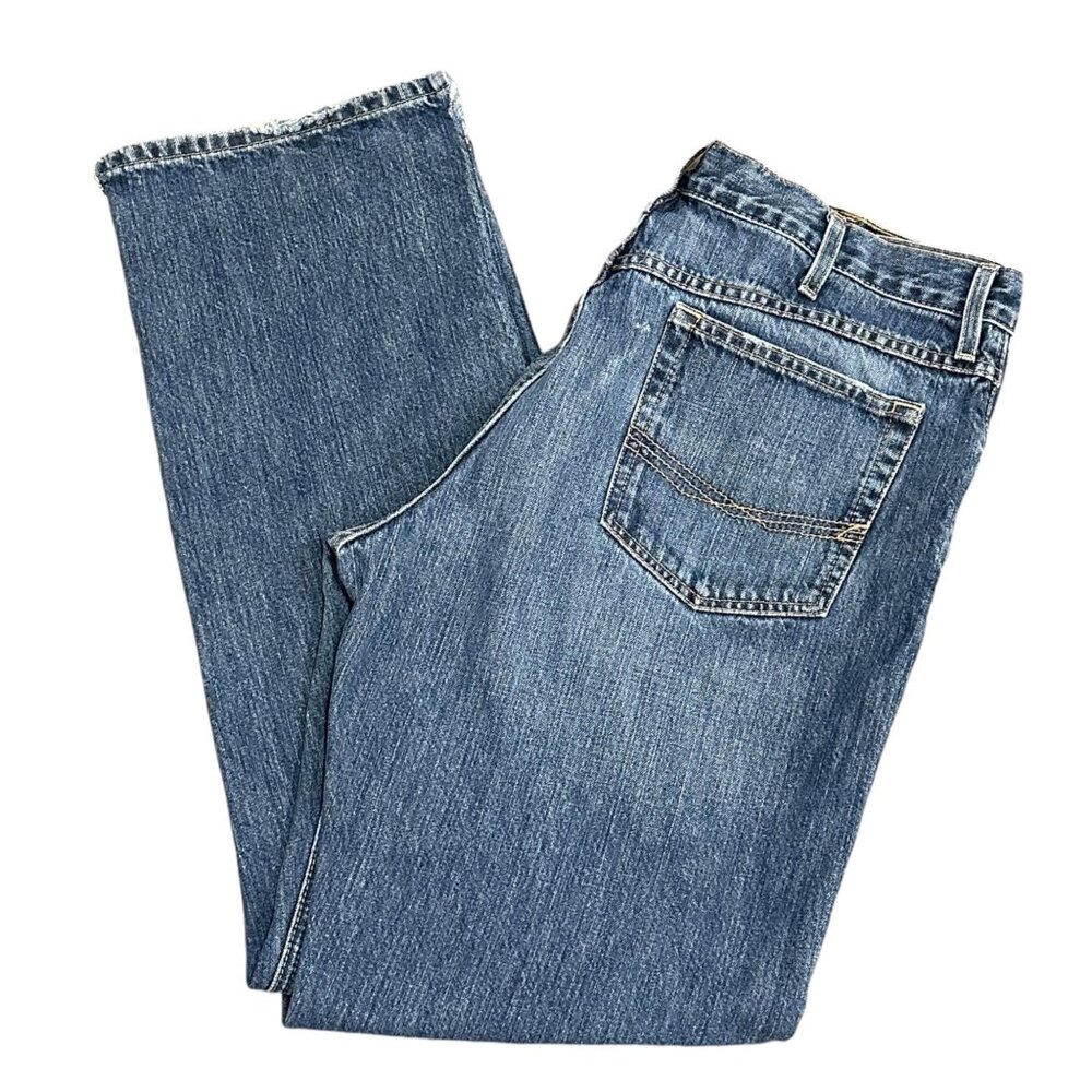 Ariat M2 Jeans Mens 38x34 Blue Relaxed Legacy Bootcut Medium Wash Denim Cowboy